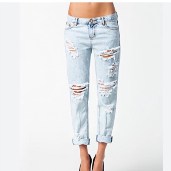One Teaspoon Denim - NWT- ONE TEASPOON Awesome Baggies Distressed Jean in Classic